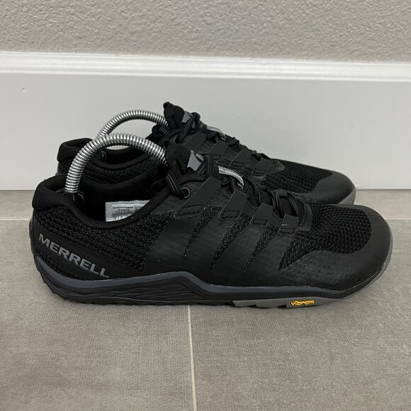 Merrell Glove 5 Womens 8 Black Mesh Minimalist Outdoor Shoes Barefoot 2 - Picture 1 of 6